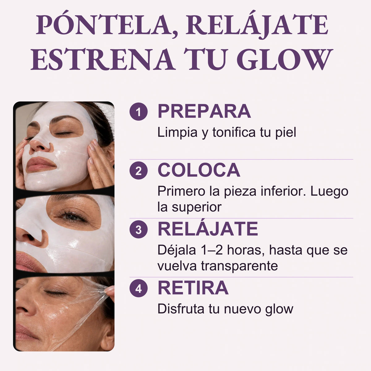 Póntela, relájate, estrena tu glow · Cómo usar TAMNA